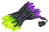 Novelty Lights 24 Feet Purple & Lime Green Halloween String Lights - Image 5