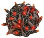 Novelty Lights 25ft 50 LED Red Christmas String Lights on Brown Wire - Image 6