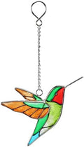 Stained Glass Hummingbird Suncatcher, Yellow Wing, 4.9 Inch by MYCRLIFE