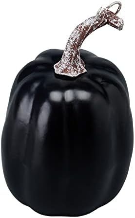 Lucakuins 7Pcs Artificial Pumpkins Fall Decoration Assorted Faux Pumpkin Cute Foam Pumpkins for Home Outside Halloween Decorating (Black1, One Size) - Image 3
