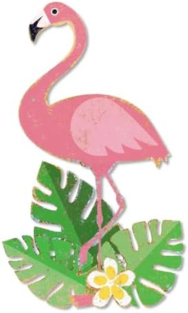 Putuo Decor Flamingo Metal Wall Decor, 15.75" x 9.34" Summer Tin Wall Sign, Tropical Bird Hanging Wall Art for Beach House Patio Porch Garden Pool Tiki Bar Summer Home Decor by PUTUODECOR