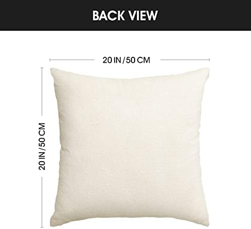 AVOIN colorlife Home Sweet Home Spring Summer Flowers Yellow Throw Pillow Covers, 20 x 20 Inch Blue Cushion Case for Sofa Couch Set of 4 - Image 6