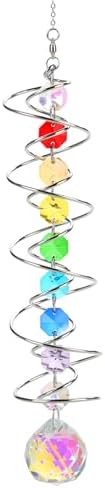 GWAHSA Suncatcher Wind Spinner Gazing Ball Spiral Tail, Crystal Sun Catchers with Seven Chakra Beads Window Hanging for Indoor Home Outdoor Garden Decor Wedding Birthday Party Gifts for Girl Women Mom - Image 6