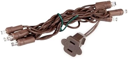 Novelty Lights 5 Feet 10 LED String Light, Pure White on Brown Wire - Image 3