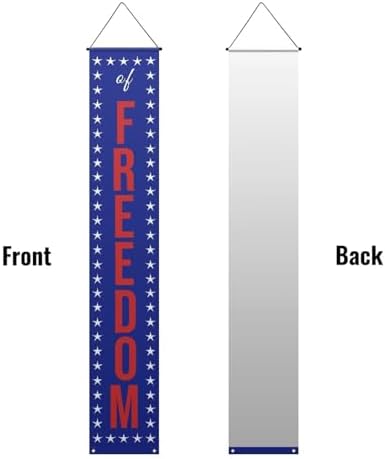 doginthehole 4th of July Decorations America 250th Anniversary Porch Banners, Freedom Eagle Door Banners 1776-2026 Patriotic Flag Decorations, Independence Day Hanging Porch Signs - Image 6