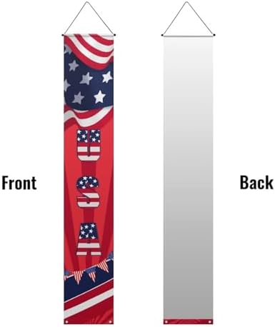 doginthehole 250th Anniversary USA Door Banner Patriotic Bald Eagle 250 Years Porch Sign Memorial Day American Flag Front Door Decorative Hanging Banner 2pcs USA Decoration Home Outdoor Yard Decor - Image 6
