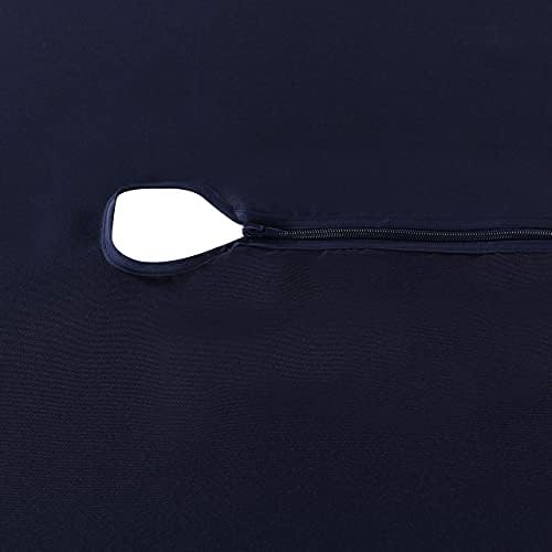LUSHVIDA Rectangle Outdoor Tablecloth with Umbrella Hole 52x70 Inch Navy - Image 6