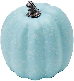 Lizxun 7Pcs Artificial Pumpkins Halloween Decoration, Lifelike Simulation Mixed Harvest Fall Foam Pumpkins for Halloween Thanksgiving Home Party Supplies (Blue White-7Pcs) - Image 4