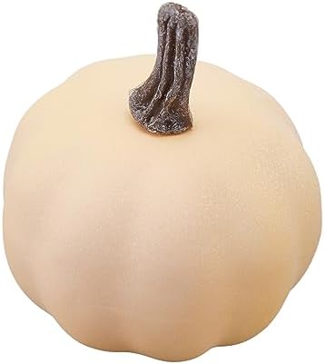 Lizxun 7Pcs Artificial Pumpkins Halloween Decoration, Lifelike Simulation Mixed Harvest Fall Foam Pumpkins for Halloween Thanksgiving Home Party Supplies (Beige Yellow 01-7pcs) - Image 6