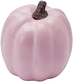 7Pcs Artificial Pumpkins of all Styles Halloween Decoration Rural Style Farmhouse Foam Pumpkin Harvest Season Thanksgiving Day is Suitable for Table top House Dining Table Party Decoration (Pink) - Image 6