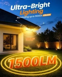 470 LED Clip On Solar Lights Outdoor, Warm White Motion Sensor Lights 2Pack - Image 3