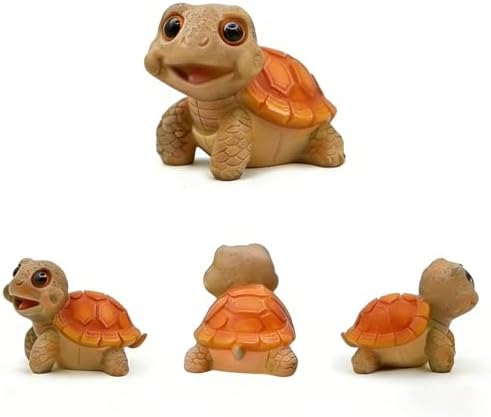 Whimsical Turtle Garden Statue – Outdoor Decor for Yard, Patio, Backyard & Balcony, Fairy Garden Accessories & Ornament, Ideal Birthday for Women, Mom, Men(Yellow) - Image 3