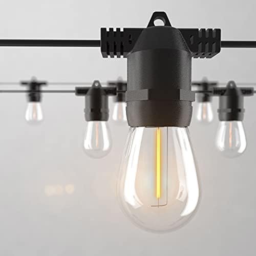 S14 LED Outdoor String Lights, Shatterproof IP65 27Ft (Maximum 918Ft) for Patio Lightings Outdoor Waterproof, Outside Lights for Outdoor Lighting (27FT - 10 Bulbs (1 String)) by ALITADE