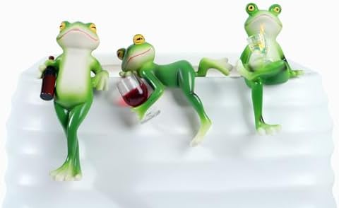 3 PCS Tipsy Frog Statues Pot Hugger Decorations for Plant, Miniature Frog Garden Decor Outdoor Women Gifts Frog Figurines Plant Hangers Decor for Flower,Yard,Lawn Ornament - Image 4