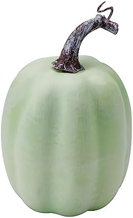 Lucakuins 7Pcs Artificial Pumpkins Fall Decoration Assorted Faux Pumpkin Cute Foam Pumpkins for Home Outside Halloween Decorating (Green2, One Size) - Image 3