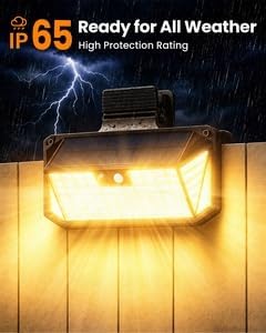 470 LED Clip On Solar Lights Outdoor, Warm White Motion Sensor Lights 2Pack - Image 6