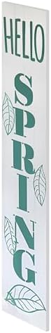 8"x48" Spring Welcome Sign for Front Porch, Hello Spring Porch Sign for Front Door Durable PVC Welcome Home Decorations for Outdoors p (Design 3) - Image 3