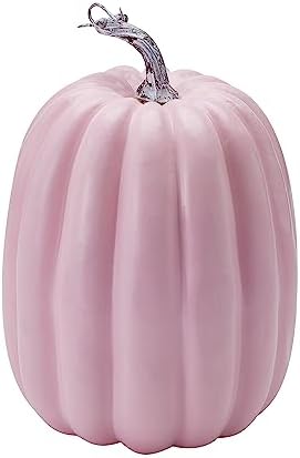 7Pcs Artificial Pumpkins of all Styles Halloween Decoration Rural Style Farmhouse Foam Pumpkin Harvest Season Thanksgiving Day is Suitable for Table top House Dining Table Party Decoration (Pink) - Image 5