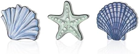 Smile 3 Pcs Wooden Decor Summer Indoor Decorations, Sea Style, Shell Starfish Summer Table Centerpieces for Home Kitchen Seasonal Display by Sme