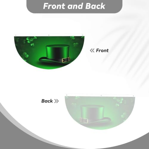 St. Patrick'S Day Hat Semicircular Hanging Decorative Bunting Flag 2pcs - Image 2