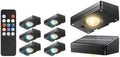 JOFIOS Fence Lights Solar Powered with Remote, 8 Pack, Dusk to Dawn Solar Fence Lights Outdoor Waterproof with Warm White LED Spot Lens, Solar Light Outdoor, Wall, Backyard, Railing, Deck, and Patio by JOFIOS