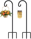 FEED GARDEN 32" Small Shepherd Hooks for Outdoor,Adjustable Decorative Garden Hooks for Solar Lanterns, Hanging Plants, Wind Chimes & Garden Decor, 2 Pack by FEEDGARDEN