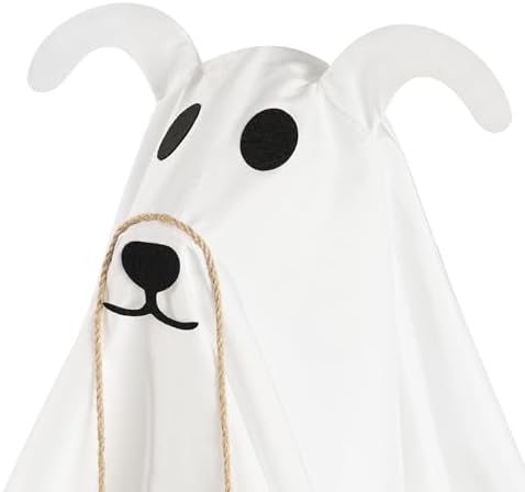 Halloween Decorations, 2 Pack 2.3 FT Light-Up Spooky Ghost Dog with 2 Sign - Image 3