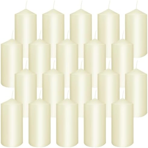 Set of 20 Ivory Pillar Candles,Dripless and Smokeless Dinner Candle, 2x4” Pillar Candles for Parties Weddings,Spa,Home Décor,Parties and Special Occasions. - Image 2