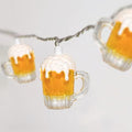 Beer Mug String Lights Celebration Decor Lights, 8.5Ft Outdoor Tropical Lights with 10 3D Beer Cup Lights, Creative String Lights for Summer Themed Bar Party Bedroom Wedding Graduation Club Decor by SUNSGNE