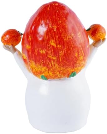Garden Gnomes Strawberry Hat Resin Figurine Hand Painted Farmhouse Tabletop Decor White Bearded Tomte Dwarf Sculpture for Summer Harvest Shelf Desk Home Display - Image 3
