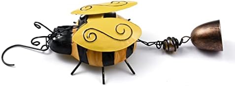 GORGECRAFT Bee Metal Wind Chimes Bell Insect Chime Decor Lucky Rustic Home Ornaments Iron Stereo Hanging Bell for Garden Yard Patio Indoor Outdoor Hanging Decoration - Image 3