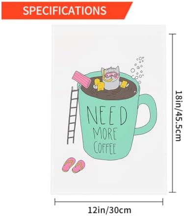 Moslion Cat Garden Flag 12.5x18 Inch Cute Funny Animal Kitten Swimming in Coffee Mug Ladder Bubble Yard Flag Burlap Banners Vertical Double Sided for Farm House Outside - Image 2