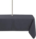 LUSHVIDA Rectangle Outdoor Tablecloth with Umbrella Hole 60x102 Inch Grey by LUSHVIDA