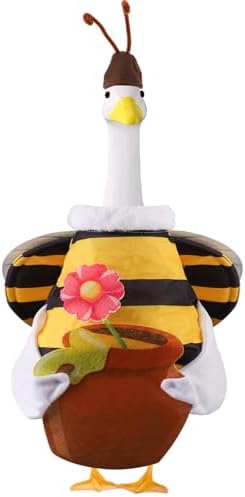 Lyreh Bee Goose Outfit, Polyester Porch Spring Goose Statue Clothes Creative Cute Costume for Outdoor Garden Courtyard Lawn Decoration by Unknown