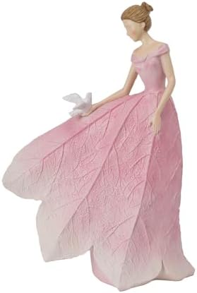 Guichifun Pink Leaf Angel Girls Fairy Statue, 8.5 x 5.25 x 12 Inch by Guichifun