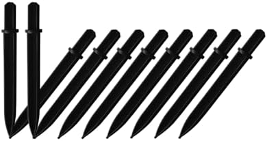 10 Pack Solar Light Stakes Replacement (Fit for Lights Pole Inner Diameter 0.45 inch), ABS Reinforced Ground Spikes, Solar Panel Spikes for Outdoor Pathway Christmas Lights Yard Garden Deco by Unknown