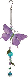 Sunset Vista Designs Garden Party - Hanging Metal Spiral Bouncy Ornament with Glass Beads, 16.9" Long, Butterfly by Unknown