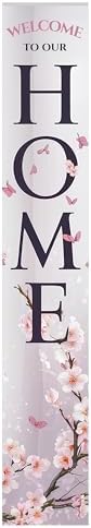 8"x48" Spring Welcome Sign for Front Porch, Hello Spring Porch Sign for Front Door Durable PVC Welcome Home Decorations for Outdoors p (Design 13) - Image 2