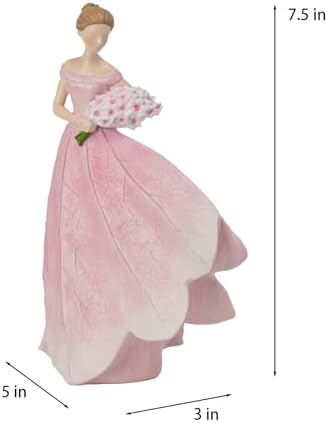Guichifun Fairy Statue, Modern Table Decor, Pink, 5 x 3 x 7.5 Inch - Image 2