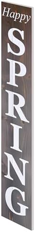 8"x48" Spring Welcome Sign for Front Porch, Hello Spring Porch Sign for Front Door Durable PVC Welcome Home Decorations for Outdoors p (Design 5) - Image 3