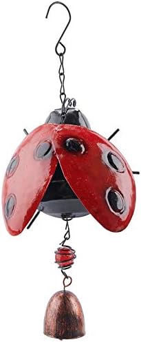 GORGECRAFT Metal Ladybug Wind Chime Lucky Wind Bell Rustic Home Ornaments for Garden Yard Patio Indoor Outdoor Hanging Decoration by GORGECRAFT