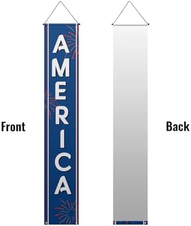 doginthehole 4th of July Decorations Outdoor Patriotic Porch Banners for Independence Day 1776-2026 American Flag Eagle Hanging Flag Porch Signs for Indoor Outdoor 250th Anniversary Decorations 2 Pack - Image 6