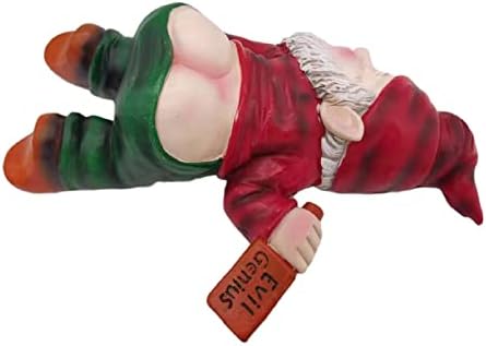 MINICAR Funny Drunk Garden Gnome Statue Outdoor Yard Lawn Patio Decoration - Image 5