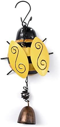 GORGECRAFT Bee Metal Wind Chimes Bell Insect Chime Decor Lucky Rustic Home Ornaments Iron Stereo Hanging Bell for Garden Yard Patio Indoor Outdoor Hanging Decoration - Image 2