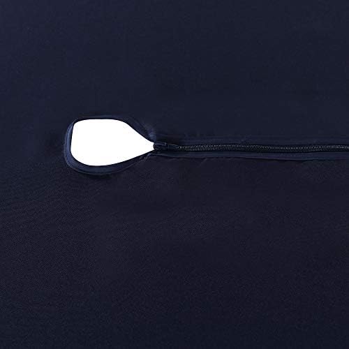 LUSHVIDA Round Outdoor Tablecloth with Umbrella Hole 60 Inch Navy - Image 6