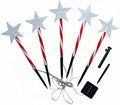 Solar Christmas Pathway Lights - 5 Designs (Star, Snowflake, Santa, Bell), Auto On/Off, Waterproof Warm White LED Color Stake Lights for Garden Yard Holiday Party Décor (Star) by HOEIAOutdoorOasis