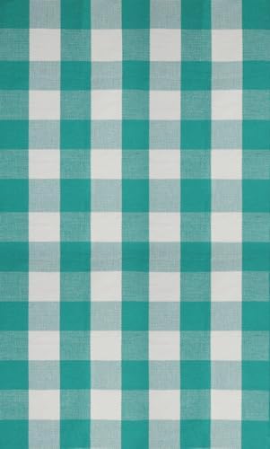 SEEKSEE Buffalo Plaid Outdoor Rug 3' x 5' Light Blue and White Front Door Mat, Layering Rug for Porch, Spring Summer Doormat, Front Porch Rug for Outdoor Entrance Entryway Patio Porch Decor - Image 7