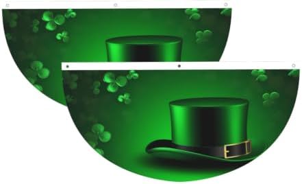 St. Patrick'S Day Hat Semicircular Hanging Decorative Bunting Flag 2pcs by Ouqiuwa