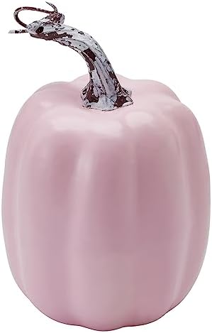 Lizxun 7Pcs Artificial Pumpkins Halloween Decoration, Lifelike Simulation Mixed Harvest Fall Foam Pumpkins for Halloween Thanksgiving Home Party Supplies (Light Pink-7Pcs) - Image 3