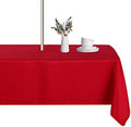 LUSHVIDA Rectangle Outdoor Tablecloth with Umbrella Hole 52x70 Inch Red by LUSHVIDA